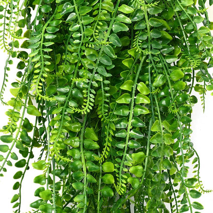 6 Pcs Artificial Hanging Ferns Plants Fake Hanging Plants Fake Ivy Boston Ferns Vine Outdoor Indoor Home Décor UV Resistant Plastic Plants (Green)
