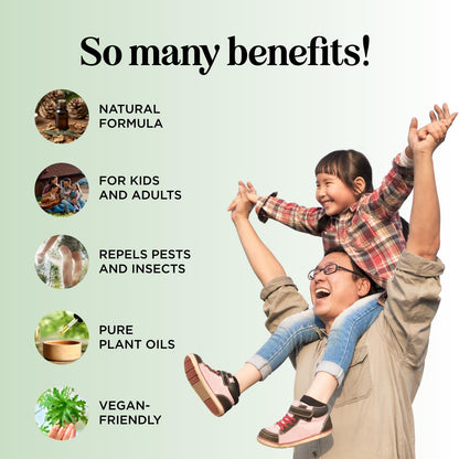 Natural Roll on Bug Repellent Stick - DEET Free Insect Repellent Stick for Kids & Adults for Ticks & Mosquitoes - Made with Citronella Rosemary & Lemongrass - Light Scent Vegan Cruelty Free (3 Pack)