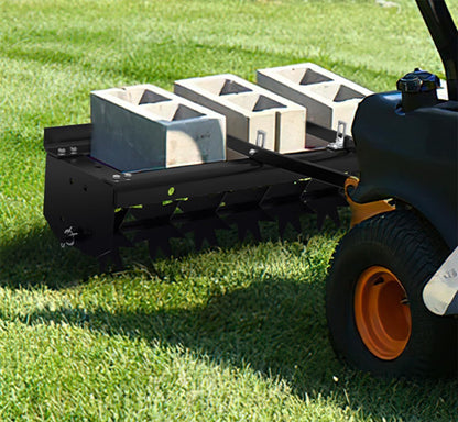 32" Rolling Lawn Aerators,Push Lawn Aerator Tool,Manual Tow Behind Aerator Tool Roller with 8 Spikes for Lawn,Yard Patio and Garden- Black