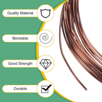 2-Rolls 1mm Bonsai Training Wire, 32.8 Feet Total Anodized Aluminum Bonsai Wires for Bonsai Tree Shaping/Branches Fixing/Trunk Holding/DIY Crafting [16.4ft Each, Bronze]