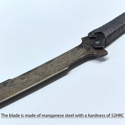 SV Handmade cast Manganese Steel Chopping Blade Sword, Full Tang, Outdoor, Hunting, Camping, Hiking, Survival, with Protective Cover, Multiple Styles to Choose from