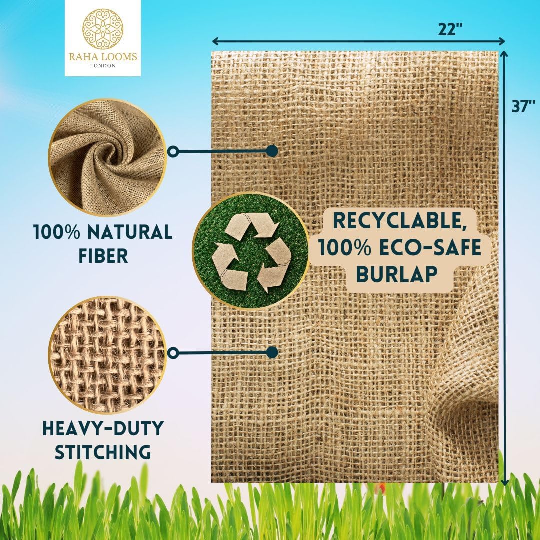 4 Potato Storage 22"x37" Premium Quality No Smell Extra Tough Potato Sack Race Bags Hacky Sack Outdoor Games for Adults Burlap Bags Outdoor Games for Kids costales para juegos de carreras