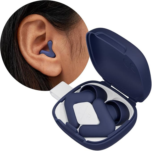 Alpine Silence Earplugs for Sleep, Focus & Travel - V-Shape Fit & Soft Oval Tips – 4 Sizes XS/S/M/L