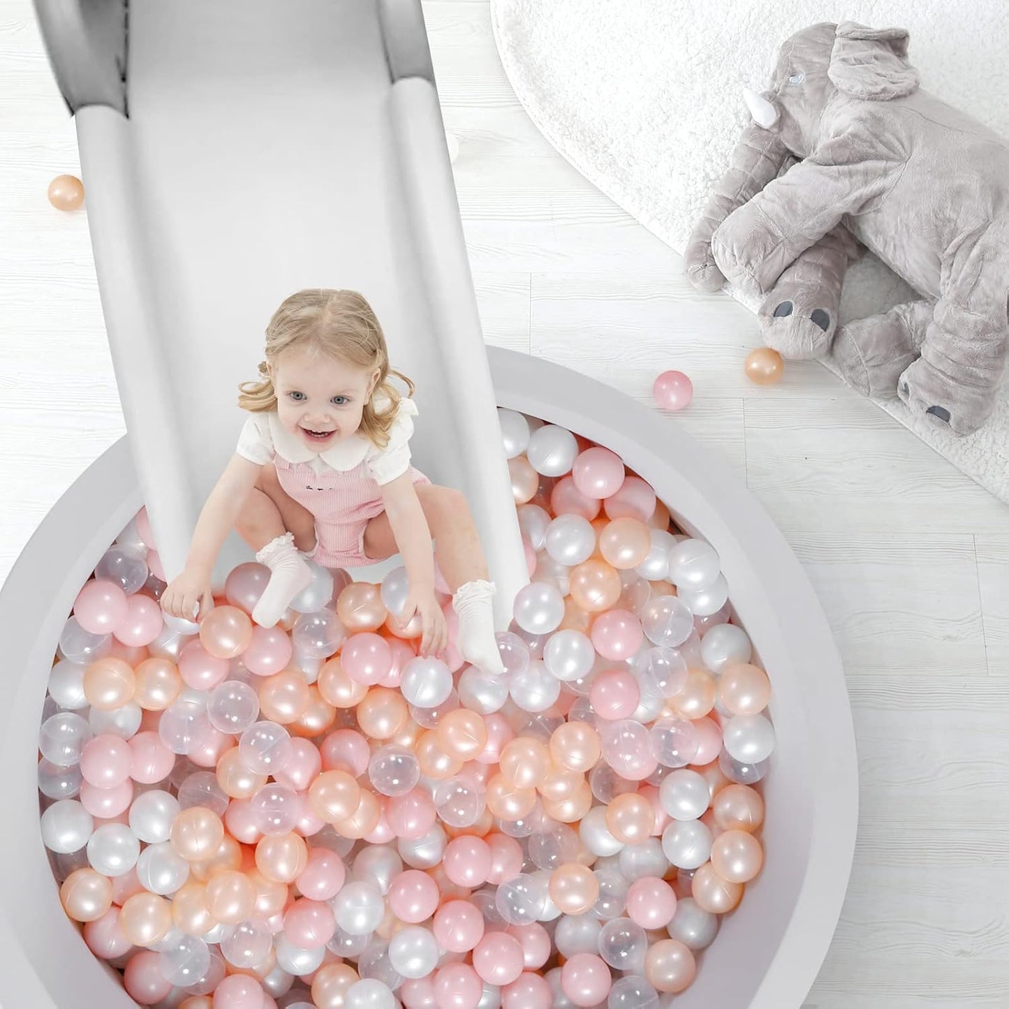TRENDPLAY Plastic Balls for Ball Pits - Hollow Balls- Safe and Exciting Playtime - Perfect for Baby Pools, Birthday Party Decoration