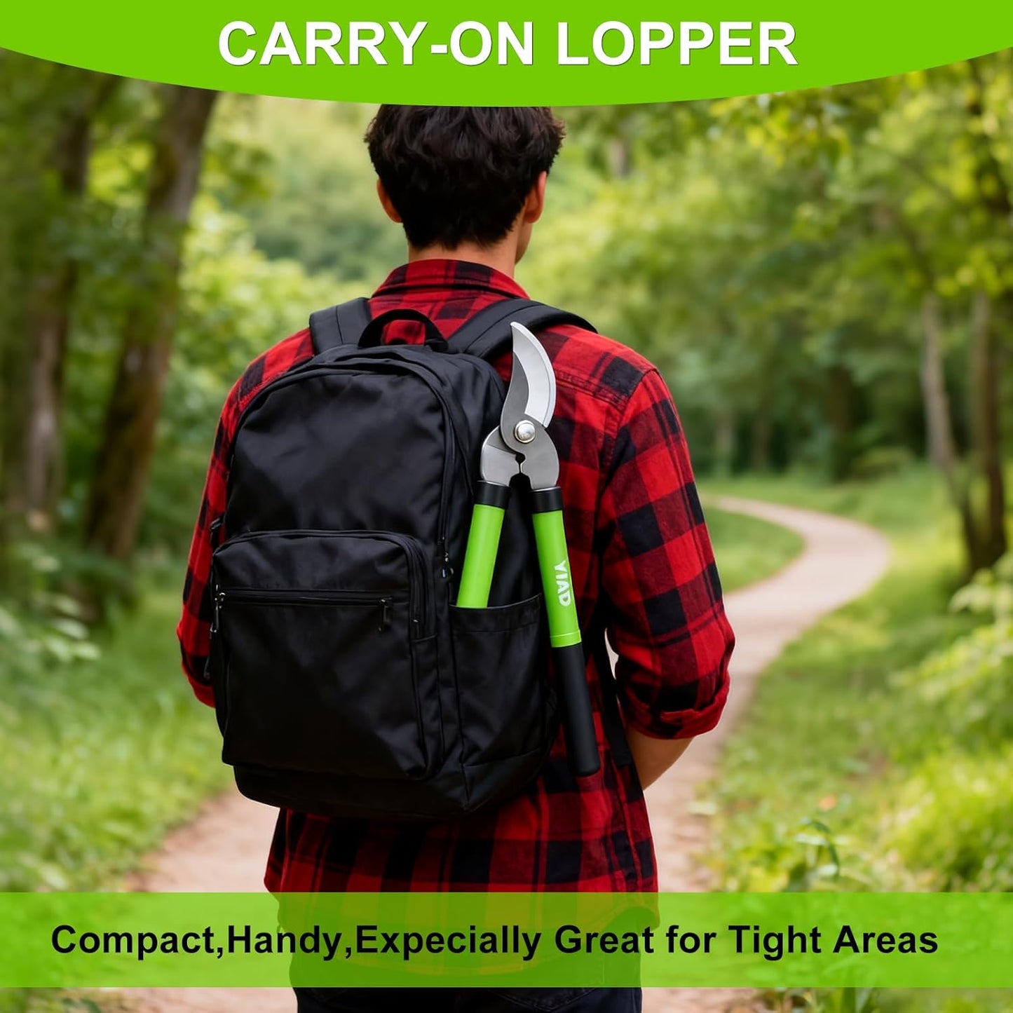 Loppers for Tree Trimmer 15" Branch Cutter Bypass Tree Clippers Rust-Resistant Blade,Tree Loppers Up to 1.5" Diameter Cut Capacity,Pruning Shears with Shock-Absorbing Handle,Gardening Pruners Tools
