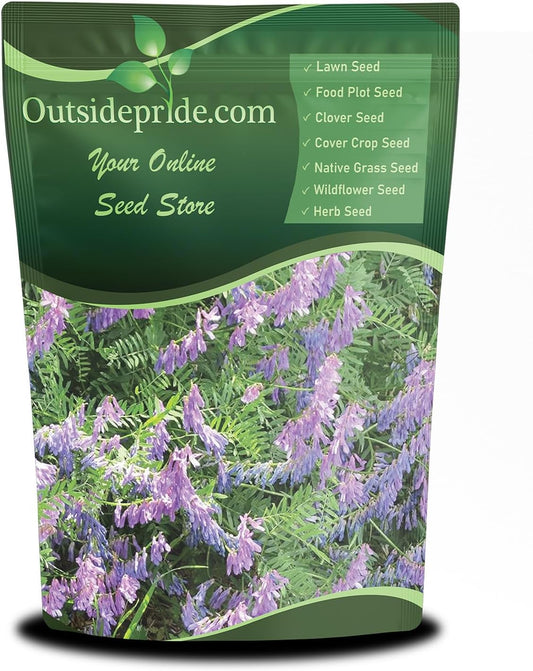 Outsidepride Hairy Vetch Cover Crop Seeds - 1 Lb Cold Tolerant, Winter Hardy - Ideal for Soil Improvement, Green Pasture, Hay & Livestock Forage - Pollinator Friendly Garden Seeds, Ground Cover
