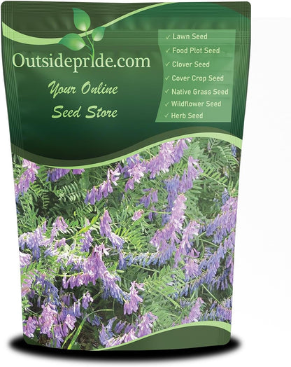Outsidepride Hairy Vetch Cover Crop Seeds - 50 Lbs Cold Tolerant, Winter Hardy - Ideal for Soil Improvement, Green Pasture, Hay & Livestock Forage - Pollinator Friendly Garden Seeds, Ground Cover