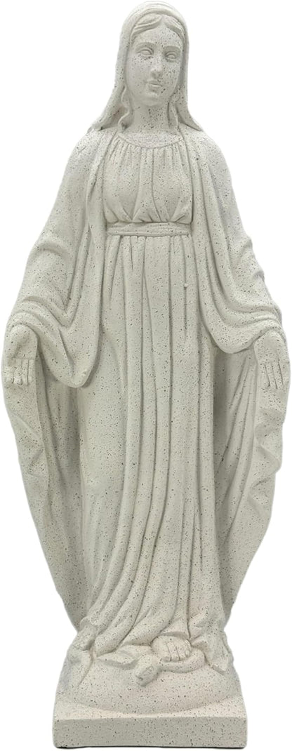 Galt International Virgin Mary Praying Blessed Mother of Grace Garden Statue Terrazo-Style 32" Religious Resin Statue Holy Queen of Heaven