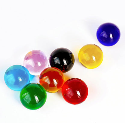 8pcs Colorful Crystal Balls Decoration for Home 40mm Rainbow Color Glass Balls Healing Spheres Quartz Decorative Balls for Dinner Party Centerpiece