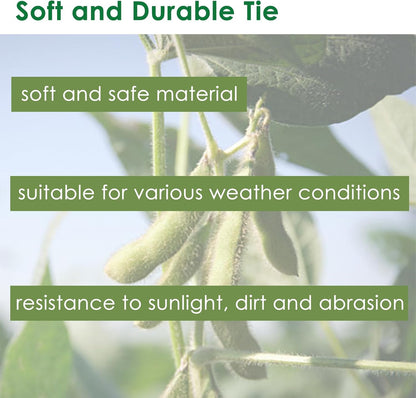 Soft Plant Tie Garden Plant Twist Tie TPR Plant Supply, for Supporting and Fixing Garden Planting Branches Vines, Stems, for Garden, Office, Home Organizing (164ft /3.5mm Diameter, Green)