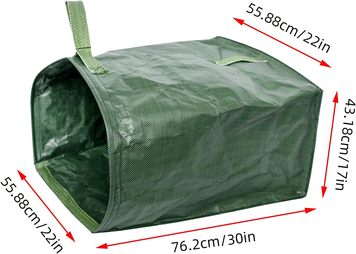 kingsea 2 Pack Yard Waste Bags, Large Yard Dustpan-Type Garden Bag, 53 Gallons Heavy Duty Lawn Pool Garden Leaf Bag for Collecting Leaves Grass Clippings Yard Debris