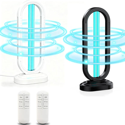 2025 New UV Light - Uv Lamp for Bedbugs, Uv Bed Bugs, UV Lamp with 4- Speed Timing and Remote Control (Black+White)