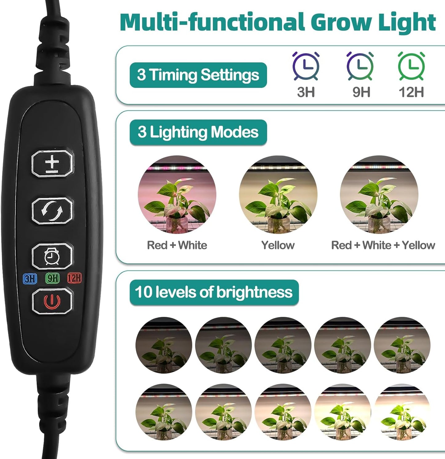 Indoor Greenhouse with Grow Lights 4 Tier Greenhouse with 4 Full Spectrum Plant Grow Lights for Early Spring Seed Germination and Indoor Growing