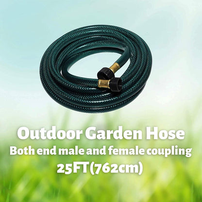 Garden Hose Leakproof for Gardener: 1/2” PVC Water Hoses with GHT Fittings - 25 FT No Kink and Flexible for Outdoor Watering