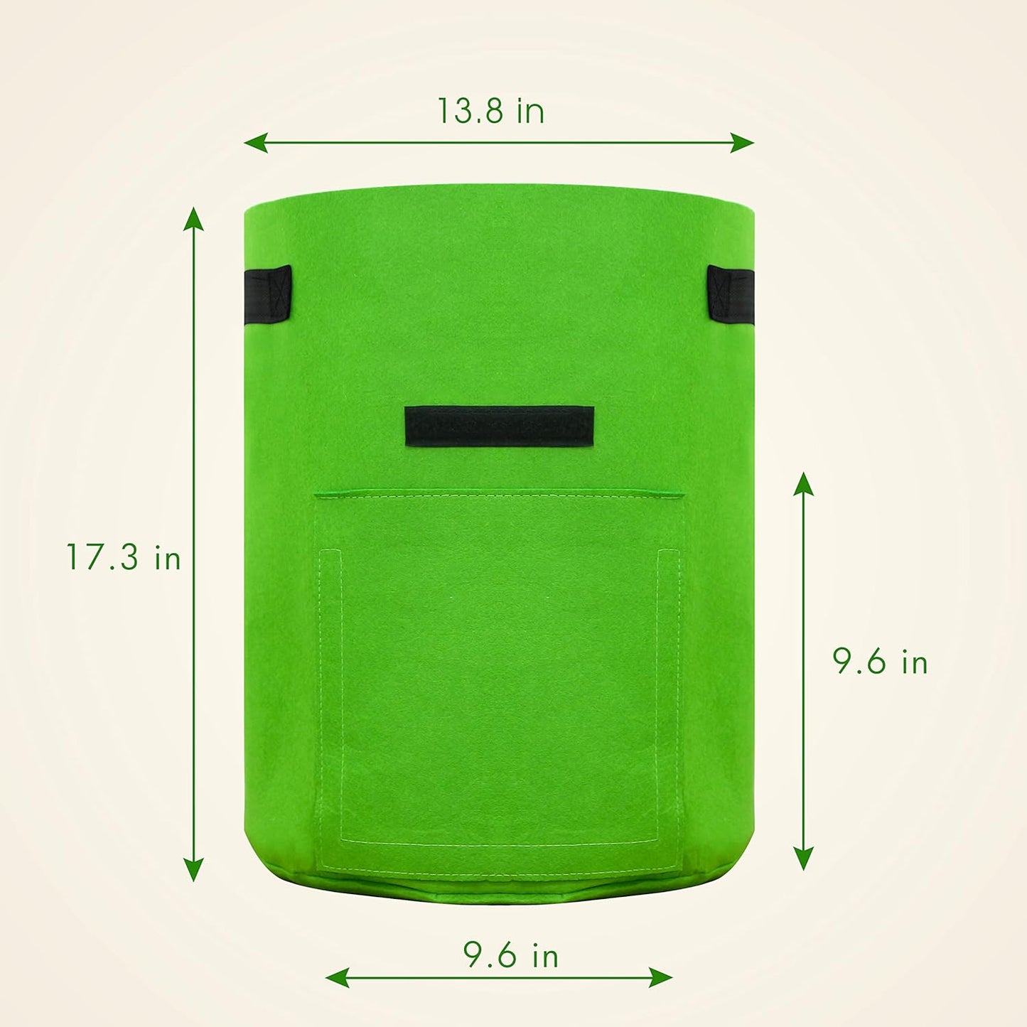 Gardzen 6 Pack BPA-Free 10 Gallon Vegetable Grow Bags with Access Flap and Handles, Suitable for Planting Potato, Taro, Beets, Carrots, Onions, Peanut