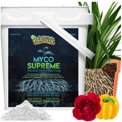 Mycorrhiza for Soil, Root Stimulator for Plants, Ultra Concentrated Mycorrhizae for Plants Strong Roots & Living Soil, Trifecta Myco Supreme Plant Root Stimulator for Tree, Rose and Flower Care
