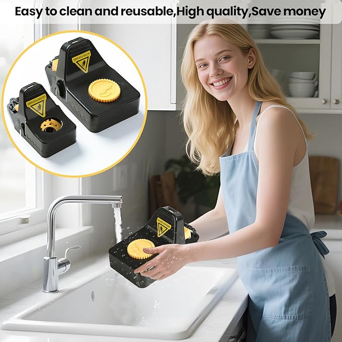 Mouse Traps, Rat Trap Quick Effectively Mouse Trap Rat Traps Indoor for Home, Plastic Mousetraps Indoor Outdoor Use Snap Traps for Mice Used Anywhere, Quick Set Up and Reusable Mouse Traps 9set
