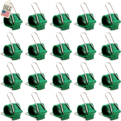 Reusable Greenhouse Clips Made in USA – Orchid Clips, Plant Support Clips & Cord Clips – Heavy-Duty, Weather-Resistant & Durable – Secure Stems, Vines, Wires, Cables, Tomato Plants – Indoor & Outdoor