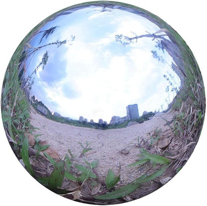 Durable Stainless Steel Gazing Balls Hollow Mirror Globe Floating Reflective Ball Polished Shiny Sphere for Home Garden Pond Outdoor Swimming Pool Decoration (12 Inch)