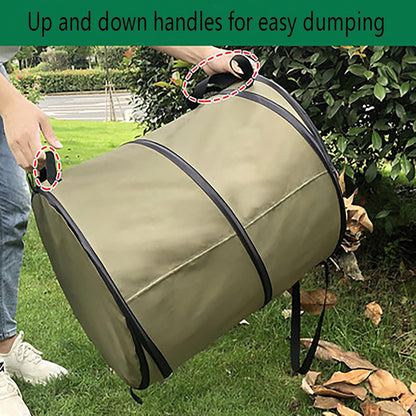 Camping Trash Can, Pop-Up Trash Can/Recycle Bin, Car Garbage Can,Reusable Outdoor Trash Garden Yard Trash Bag Foldable Camping Recycling Bin (Green10gallons)