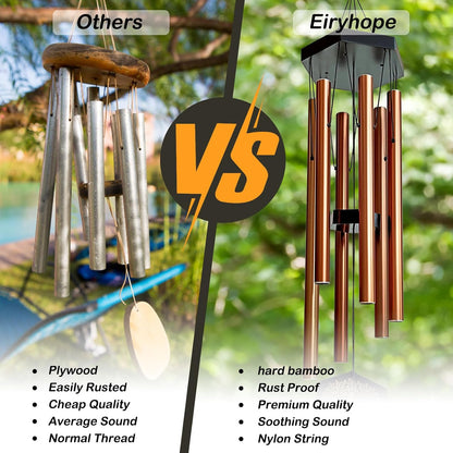 33" Tree of Life Wind Chimes | Warm Copper Memorial Windchime for Loss of Loved Ones, Sympathy Gift, Deep Tone & Weather-Resistant, Outdoor Decor Garden Decoration