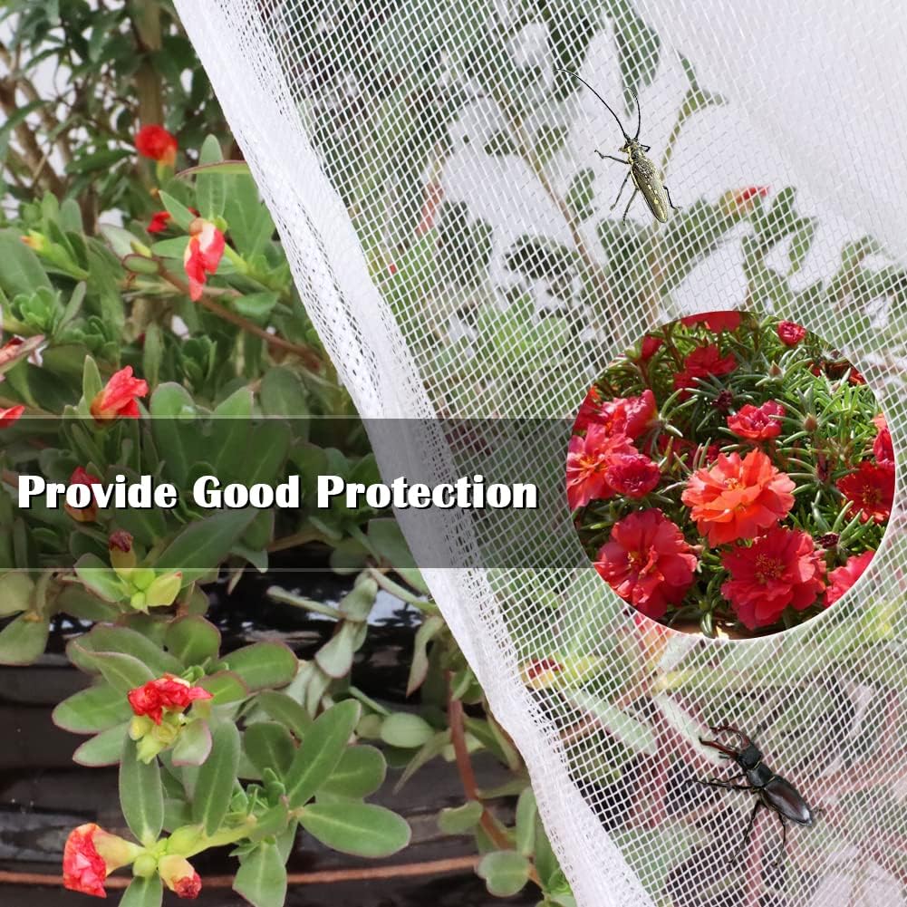 Fruit Tree Netting Covers with Zipper to Protect from Squirrels and Birds Large Netting for Fruit Trees Net Protection, Black, 10' x 10', 2 Pack