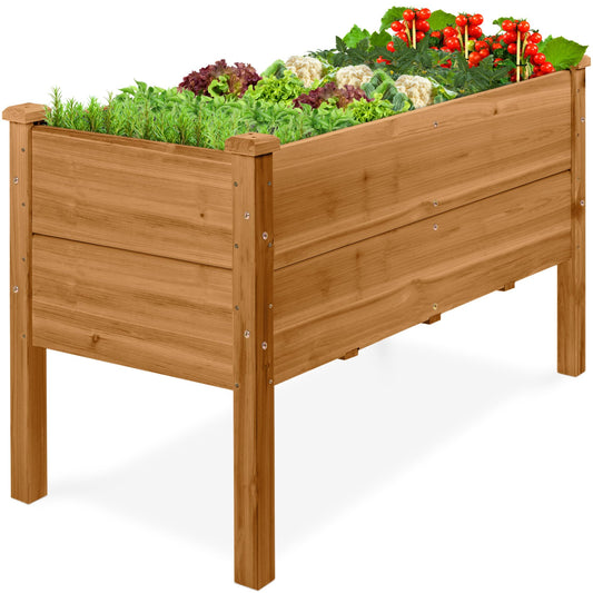 Best Choice Products 48" x 24" x 30" Raised Garden Bed with Extra Deep 16" Depth, Elevated Wood