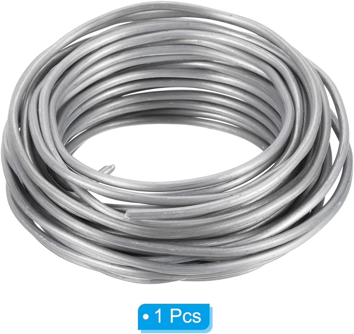 PATIKIL 3.5mm Bonsai Training Wire, Floral Wire Stems Anodized Aluminum Tree Wire 32.8 Feet Total for Gardening Branch Fixing, Silver Tone
