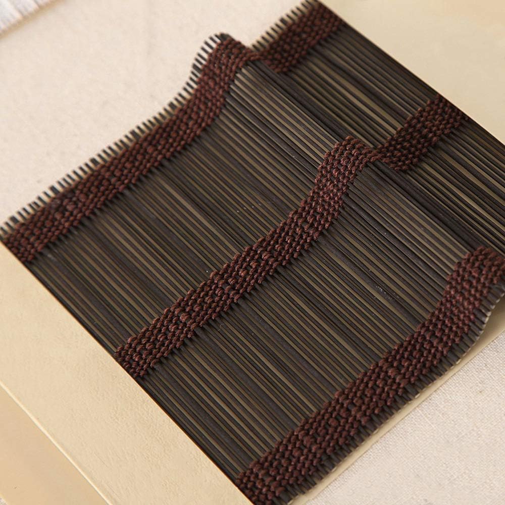 LETAU Wood Window Roman Shades, Bamboo Light Filtering Window Blinds for Outdoor Garden, Patio, Arbor, Porch, Pattern 4
