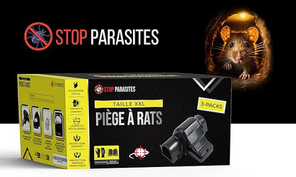 Rat Trap Set - 3 Packs + Gloves - Fast Kill Indoor & Outdoor Solution for Large Rats & Mice - User Manual for Easy Setup - Ultimate Choice