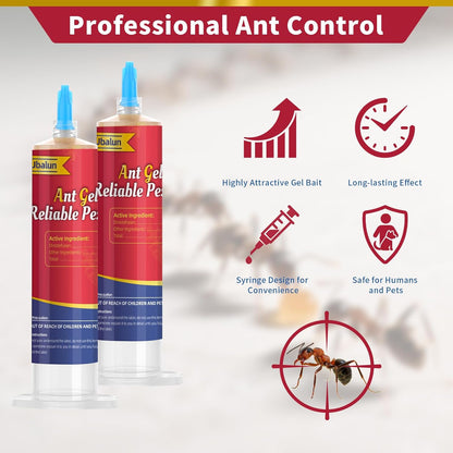 Ready-to-Use Ant Gel Bait, Ant Control for Indoors and Outdoors Use - 1 x 30-Gram Tube