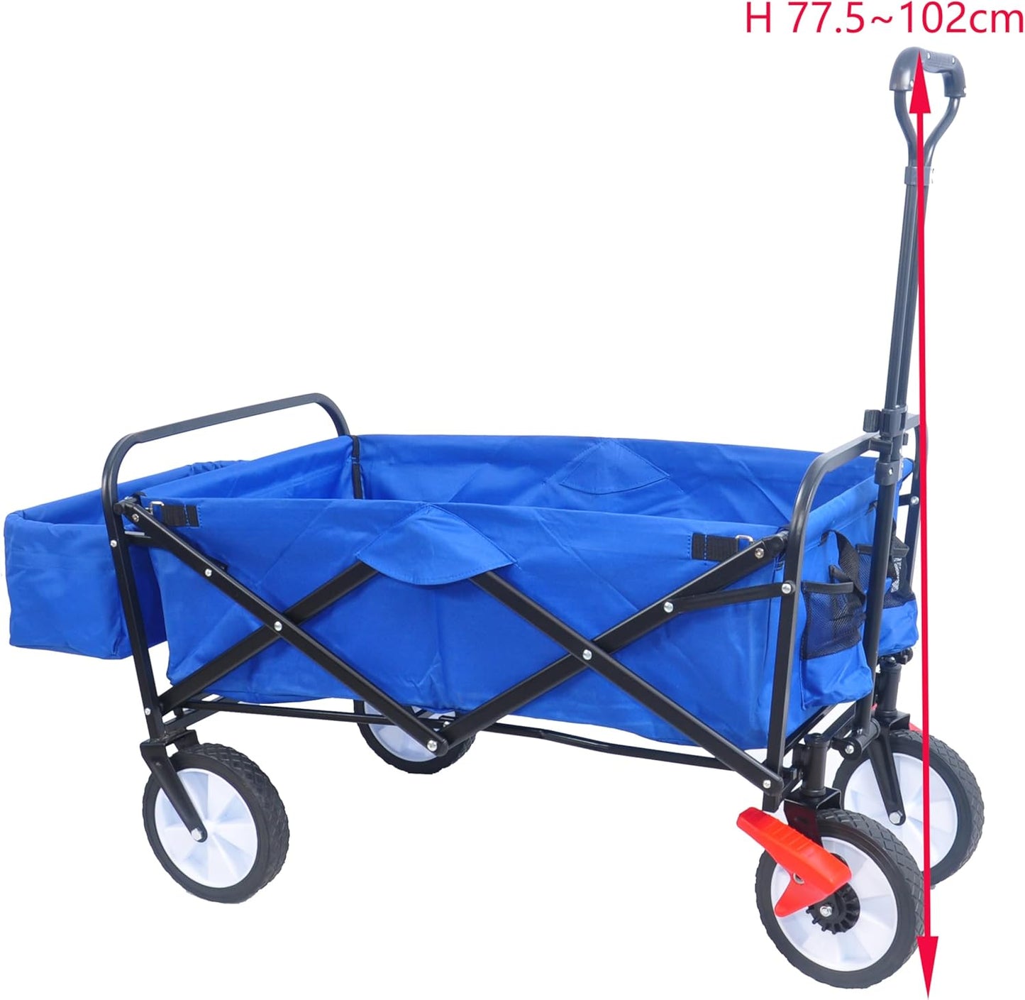 Folding cart That Does not Need to be Assembled Station Wagon, Grocery cart (Blue Colour Big cart)