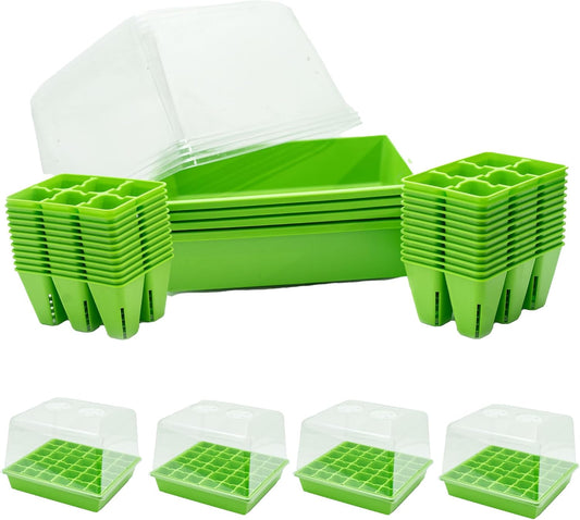 Bootstrap Farmer Countertop Seed Starter Kit in Green, Reusable 1010 Tray Bundle with Inserts and