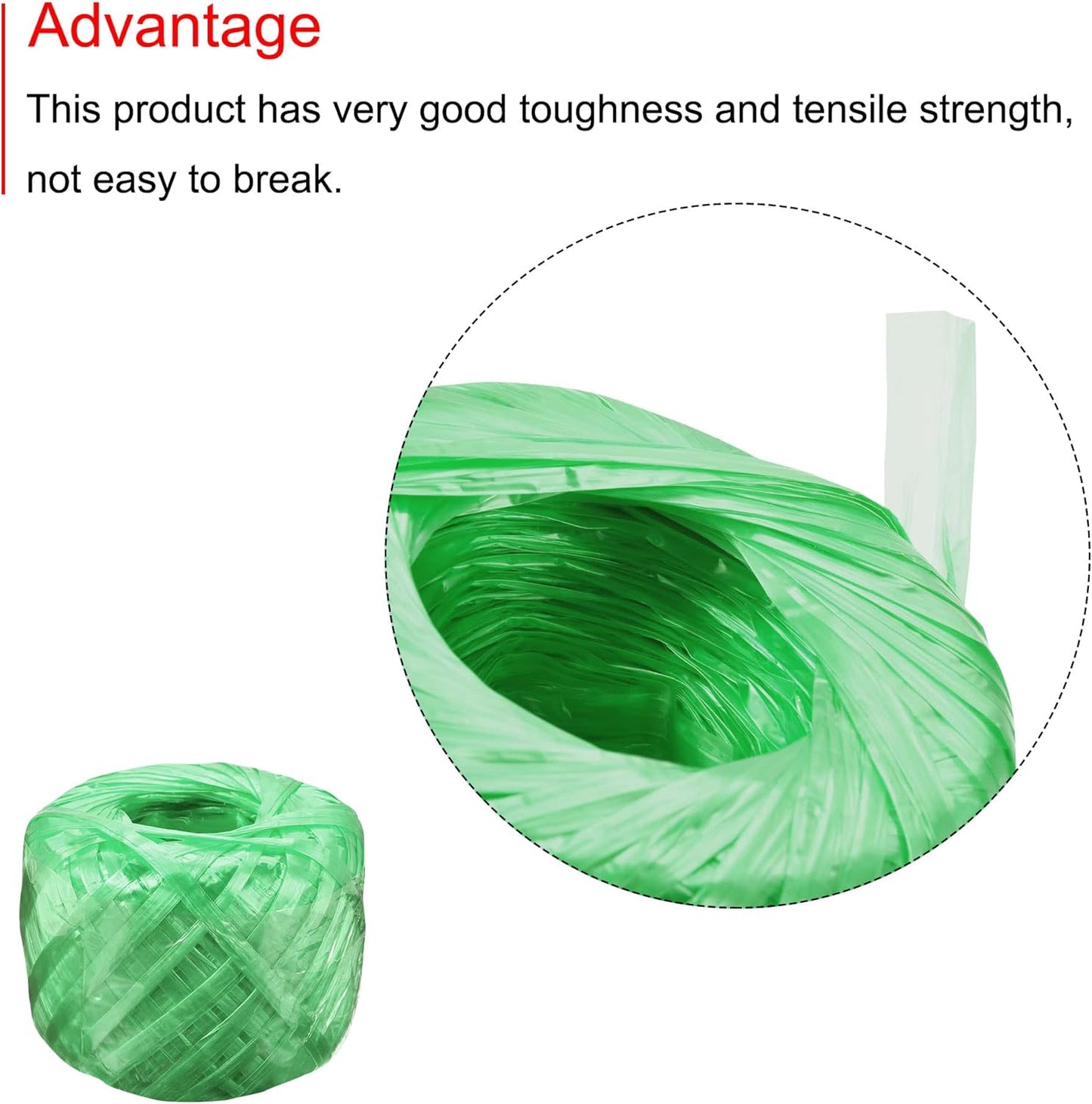MECCANIXITY Polyester Nylon Plastic Rope Twine Household Bundled for Packing Gardening Craft,150m Length,Green
