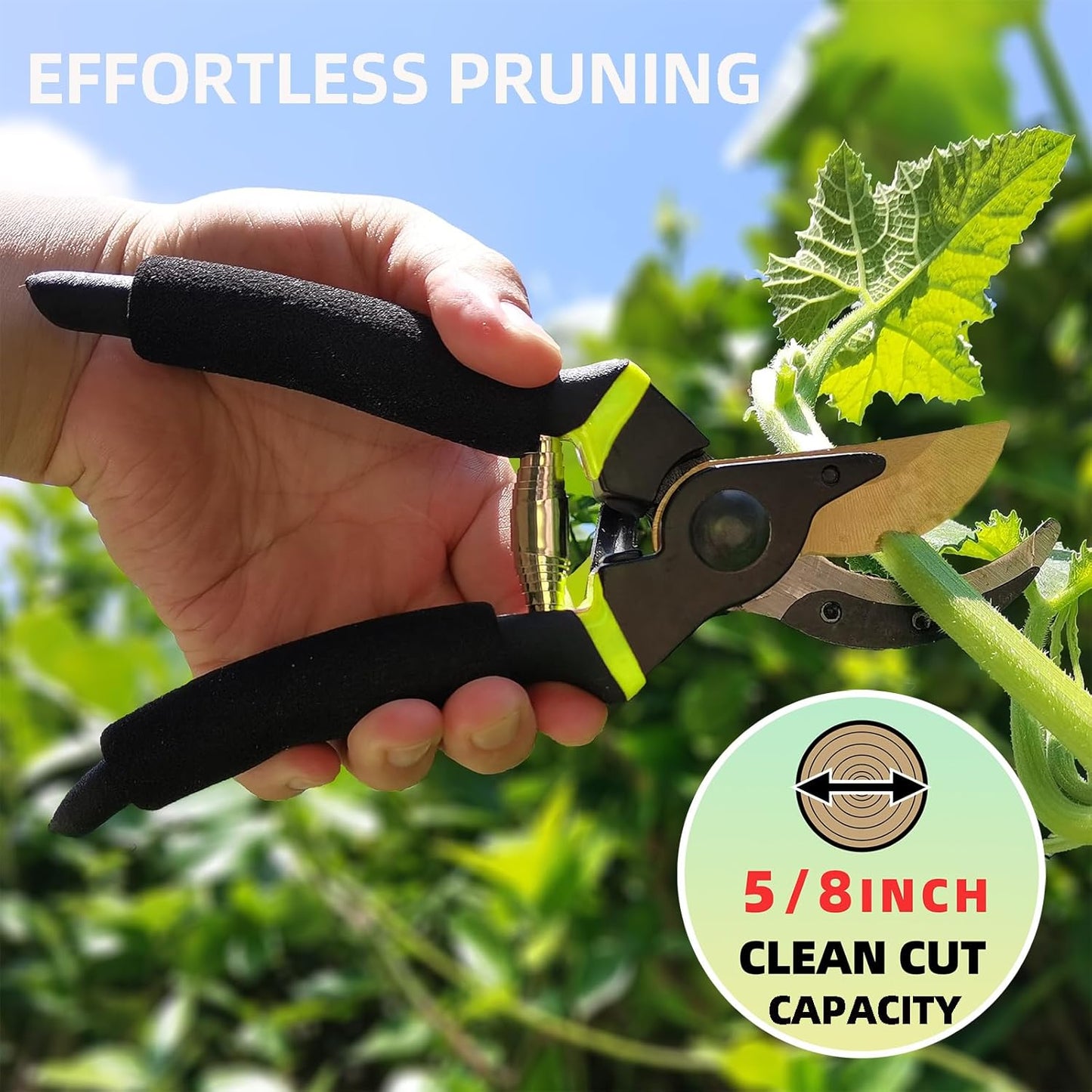Loppers Hedge Clippers & Pruners Combo Set 3-Piece Hedge Shears, Sharp Tree Trimmer Branch Cutter for Yard, Lawn & Garden, Professional Tree Clippers Yard Clippers for Indoor & Outdoor Gardening