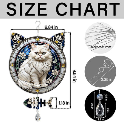 Persian Cat Wind Spinner, Persian Cat Wind Spinner Hanging for Yard and Garden
