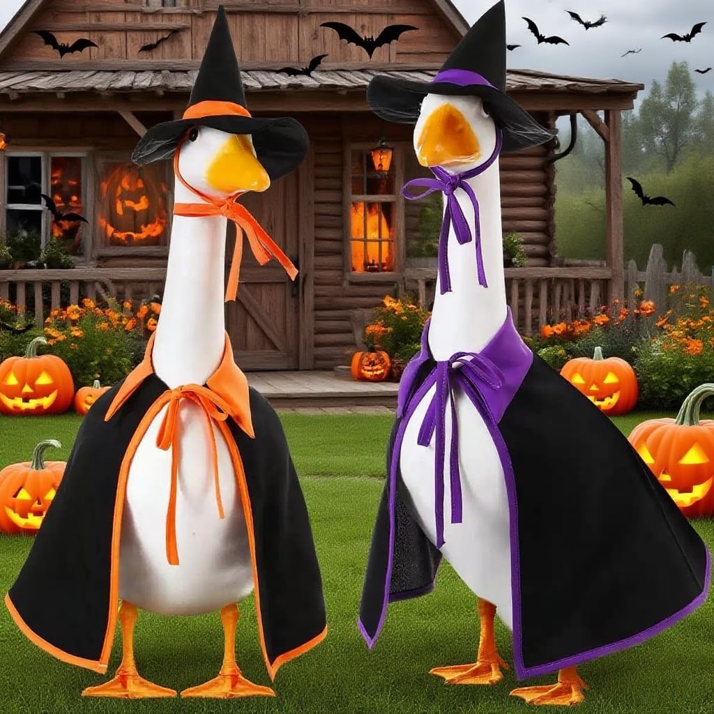 YLYGJGL Halloween Porch Goose Costume Set - 23 Inch White Goose Decor, Carnival Easter Party Outdoor Decoration
