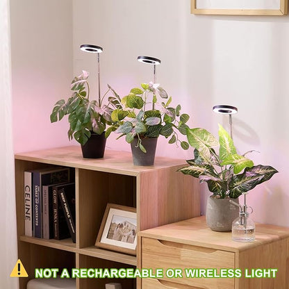 yadoker Plant Grow Light, LED Growing Light Full Spectrum for Indoor Plants,Height Adjustable, Automatic Timer, 5V Low Safe Voltage,Idea for Small Plant Light