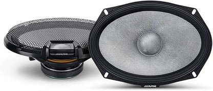 Alpine R2-S69C High-Resolution 2-Way Speaker Set / 6x9 with RKFR69 3-Piece Foam Ring Speaker