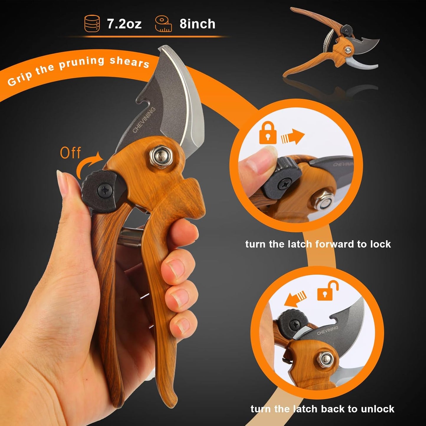 SK5 Garden Shears Durable Pruning Scissors, Rust-Resistant Garden Clippers, Professional Gardening Shears Handheld Gardening Tools Ideal for Pruning Flowers and Plants