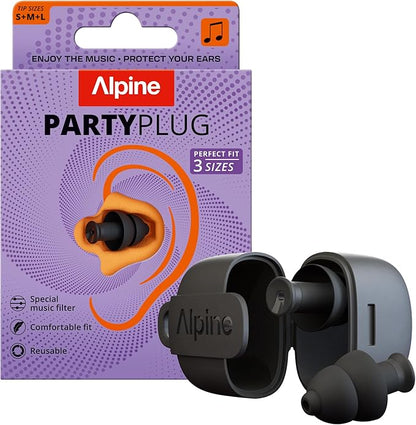 Alpine PartyPlug Concert Ear Plugs with 19dB Noise Reduction - Reusable Hearing Protection for