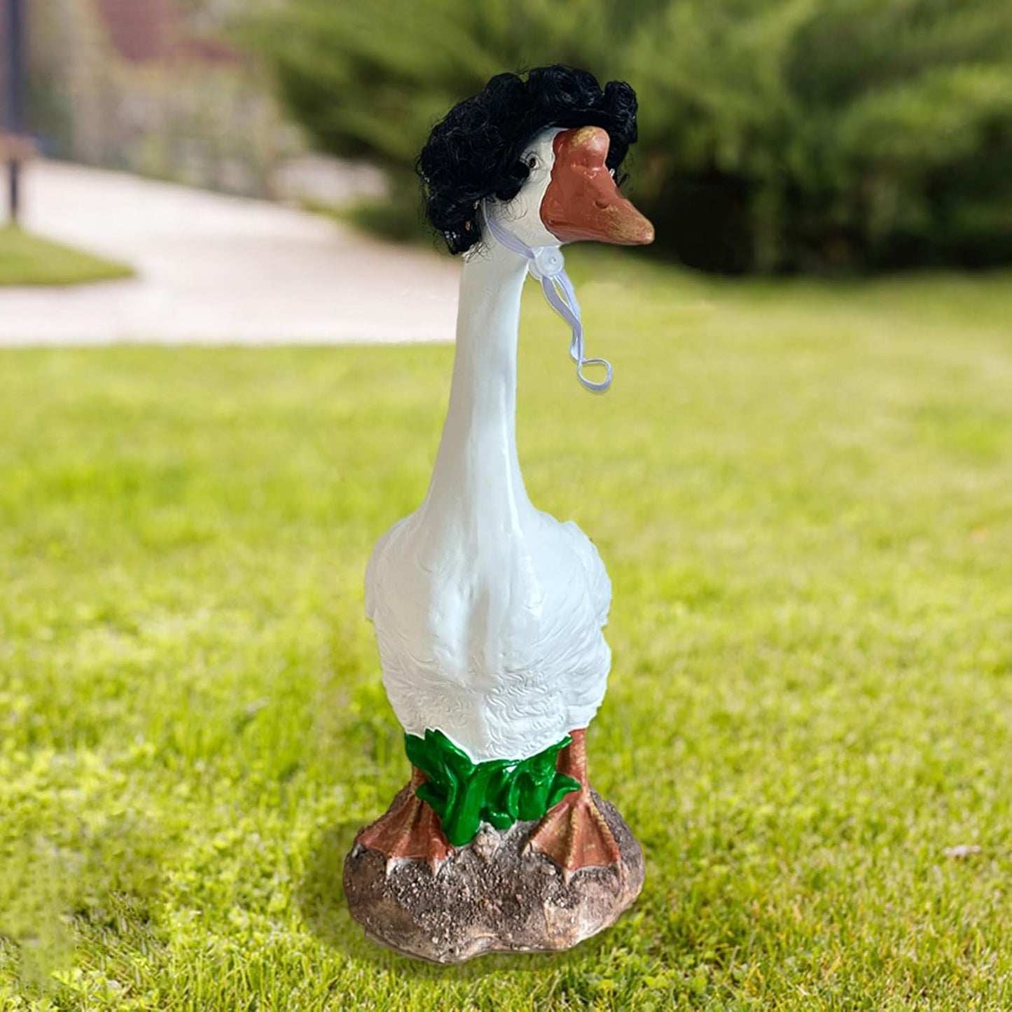 Porch Goose Wigs, Porch Goose Outfits Lawn Goose Statue Accessories for Outdoor Garden Patio Yard Goosey Decor （Style 12）