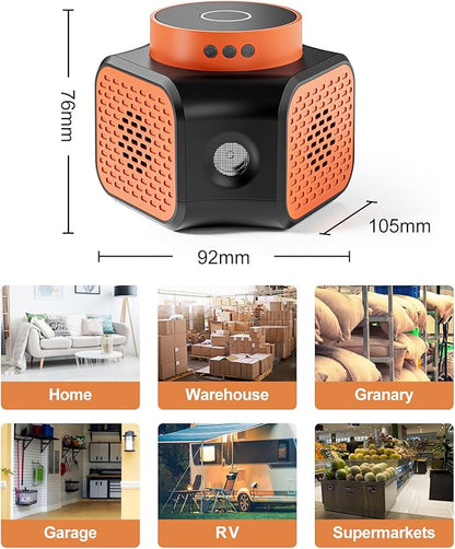 Meilen Mouse Repellent, Mice Repellent Ultrasonic Plug in, Mice Repellent Device Indoor, Squirrel Repellent, Rat Control with Ultrasounds and 9 Strobe Lights for House Garage (1 Pack)