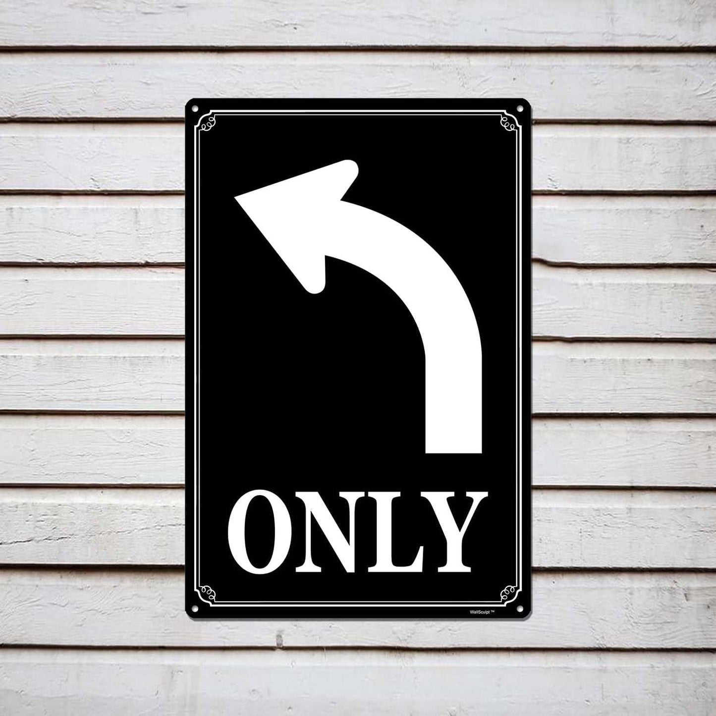 12x16" Right Turn Only Arrow Signs - High-Intensity Aluminum Parking Lot Sign, Weatherproof & Fade-Resistant, Ideal for Outdoor & Indoor Use - Curbside Sign