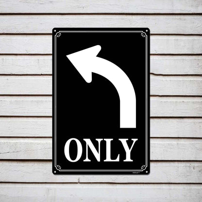 12x16" Right Turn Only Arrow Signs - High-Intensity Aluminum Parking Lot Sign, Weatherproof & Fade-Resistant, Ideal for Outdoor & Indoor Use - Curbside Sign