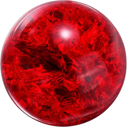 uxcell 30mm/1.2" Crystal Sphere Ball Ice Cracked Glass Solid Decorative Sphere Crystal Ball Prop Ornament for Feng Shui Divination Fortune Telling Tabletop Fountain Decoration, Red