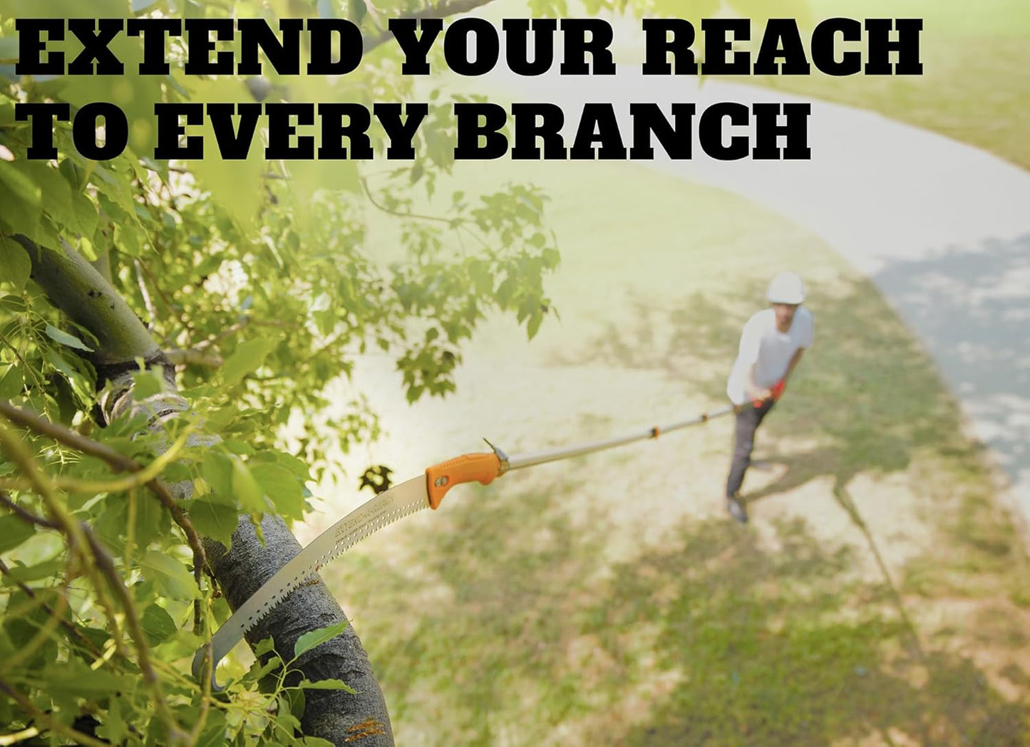 5-24 ft Pole Saw for Tree Trimming // Manual Telescopic Long Pole Tree Trimmer // Tree Trimming Saw with Extension Pole // The Ultimate Telescoping Palm Tree Pruner Long Pole Saw