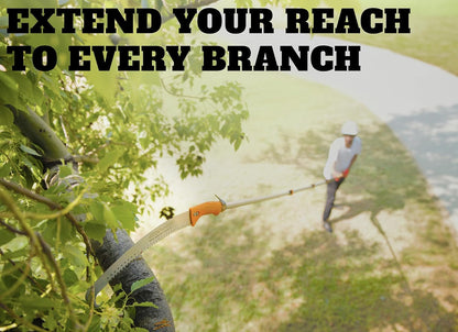 48-144" Telescoping Pole with Tree Pruner Extendable for Tree Trimming // Manual Pole Saws for Tree Trimming // Long Tree Trimmer with Telescopic Extension Pole // The Ultimate Tree Pruning Pole Saw