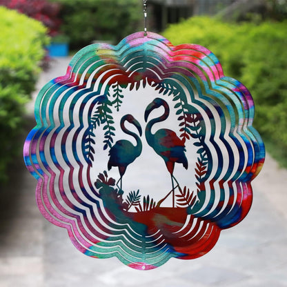SPRING SONG Flamingo Wind Spinner for Yard and Garden Stainless Steel Bird Spinner Indoor and Outdoor Hanging Decor Crafts Ornament Gifts Kinetic Art Yard Garden Hanging Wind Spinner
