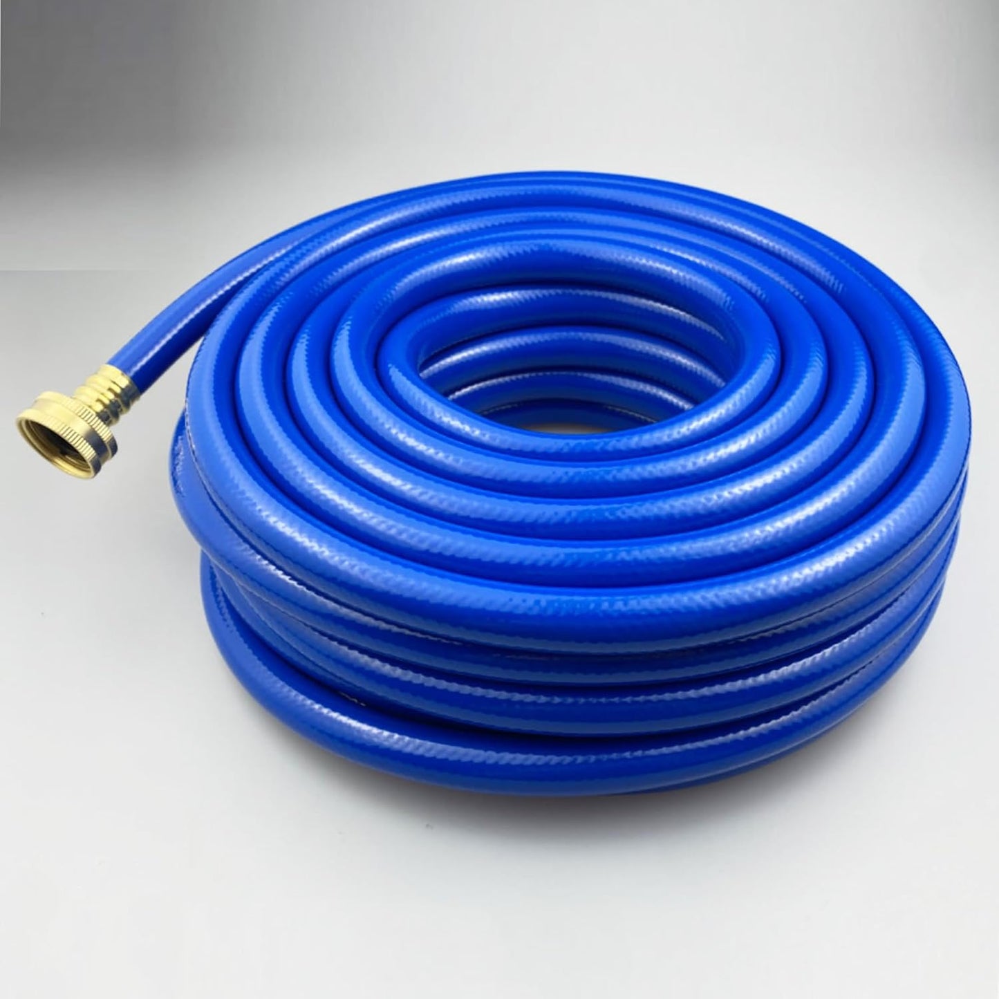 PVC Garden Hose 1/2 Inch Green Heavy Duty Water Hose with Solid Brass Fittings,No Leaking, Flexible,for outdoors,Lawns,Patio (50 FT, Blue, Brass Fittings)